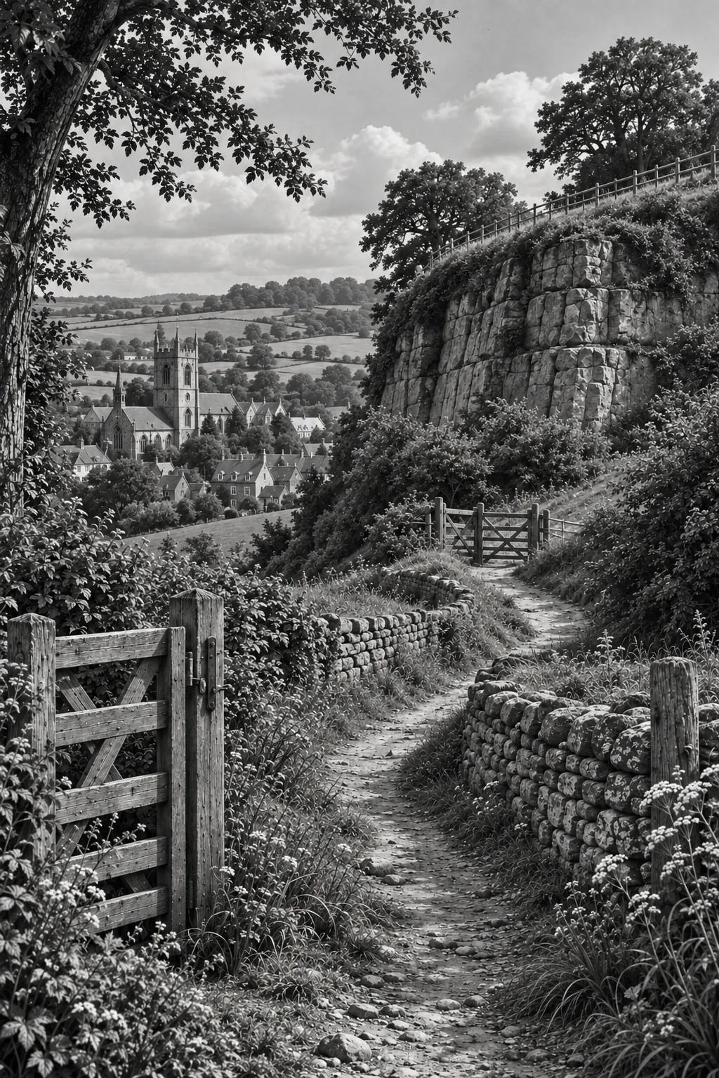 The quarry path above Ashcombe
